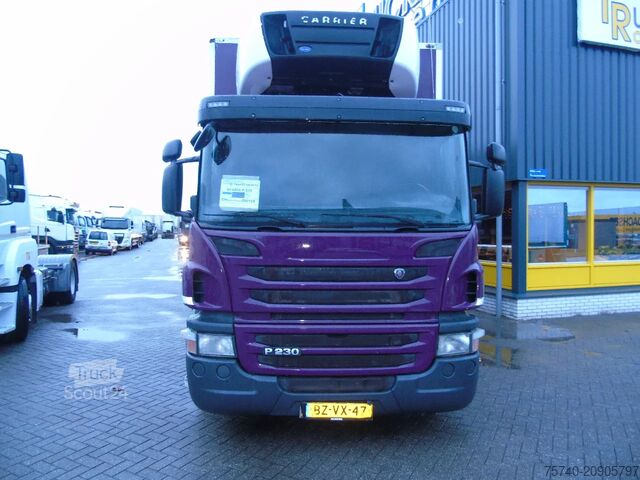 Transporte refrigerado/congelado Scania P230 LOW KLM + CARRIER + LOADLIFT +