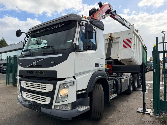 Система крюкових кронштейнів Volvo FM 420 8x2 HOOKLIFT + CRANE PALFINGER PK19.001 ...