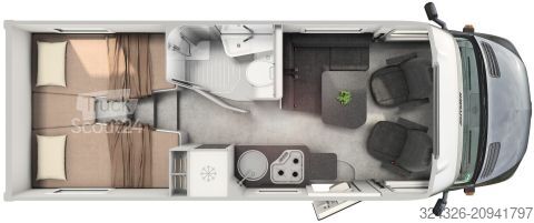 Caravana semiintegrada Hymer/Eriba ML-T 580 CrossTrail GFK*32" Smart-LED-TV