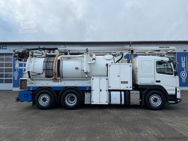 Camion-citerne à vide VOLVO FM 420 6x2 Kanalreiniger Kombi MÜLLER 11000 L