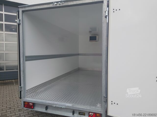 Koeltransport trailershop sale Lebensmitel Kühlanhänger mit Seitentür Innen 420x180x200cm