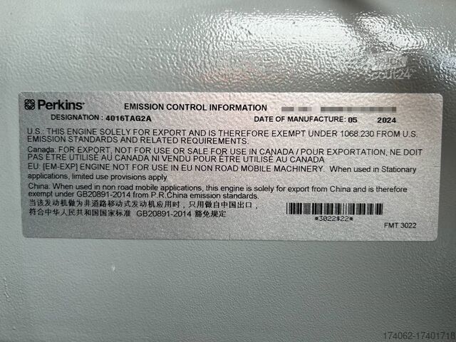 Aggregaatti Perkins 4016-TAG2A - 2.200 kVA Generator - DPX-19826