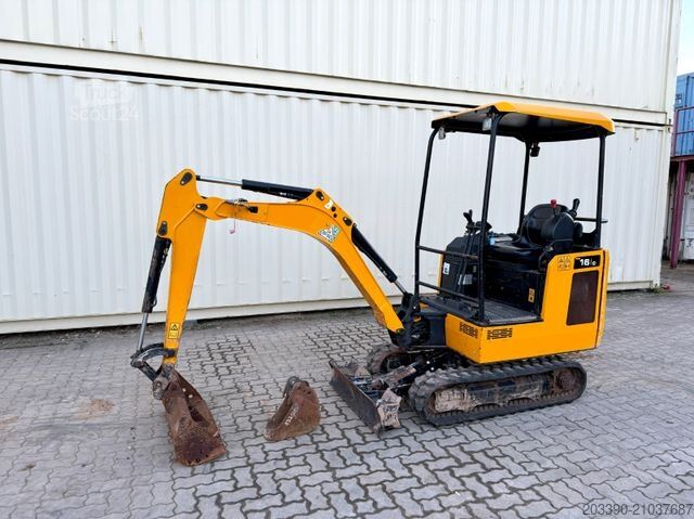 Mini-pelle JCB 16C-1 /2022 BJ/ 847 H / verbr. Laufwerk/2xLöffel