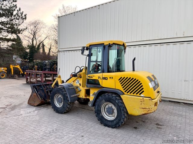 Chargeuse sur pneus TEREX TL80 / 2010 BJ / Klappschaufel + Gabel