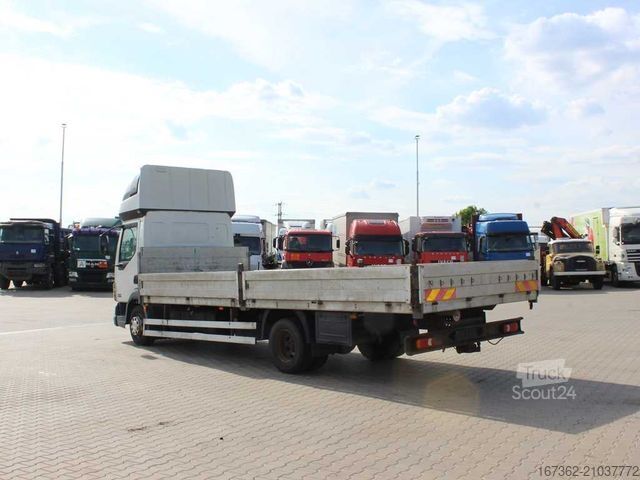 Camion plateau avec bâche DAF LF 45.180, SLEEPING CABIN, EURO 3, PNEU 80%
