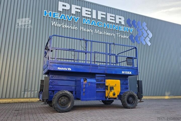 Pont élévateur à ciseaux Haulotte H15SX Diesel, 4x4 Drive, 15 Working Height, 500kg