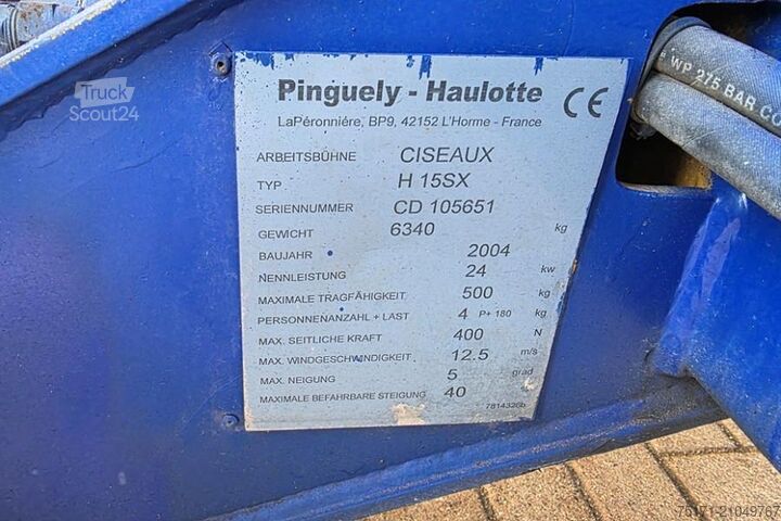 Pont élévateur à ciseaux Haulotte H15SX Diesel, 4x4 Drive, 15 Working Height, 500kg