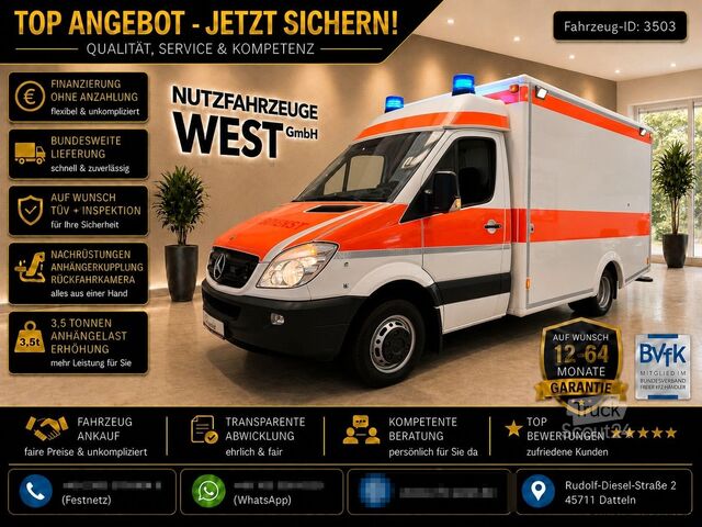 Пожарная машина MERCEDES-BENZ 516 CDI Krankenwagen*RTW*Liege*1.HD