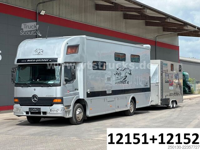 Karjan kuljetusauto MERCEDES-BENZ Atego 1218L Pferdetransporter + Gimmel Anh.