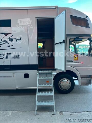 Karjan kuljetusauto MERCEDES-BENZ Atego 1218L Pferdetransporter + Gimmel Anh.