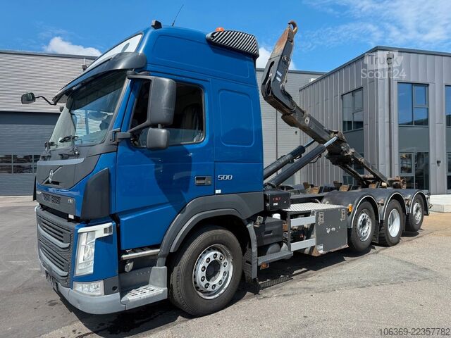Camion benne à bras amovible VOLVO FM500 8x2*6 Multilift Hook Euro 6