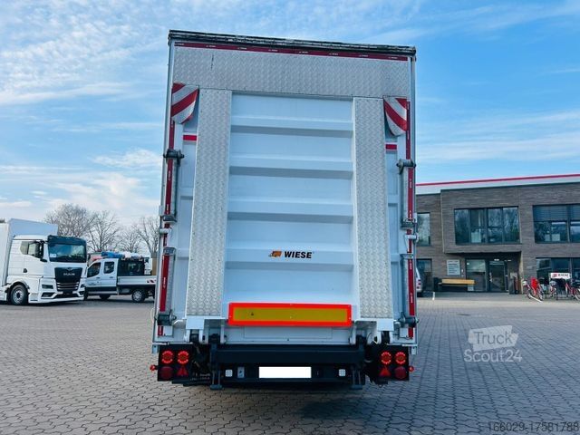 Ανοιχτό ημιρυμουλκούμενο με μουσαμά Mega Gabelstaplertransporter Ladebordwand9t