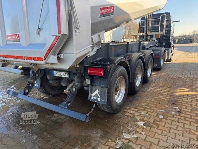 Tipper semitrailer LANGENDORF SKS HS 24 SAF Trommel Stahl 4/5mm ASH 1,2-1,38m