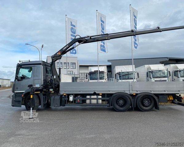 Lastbil med flak MERCEDES-BENZ 2540Pritsche7,00m/KranHiab118/Lenkachse/NL13,9to