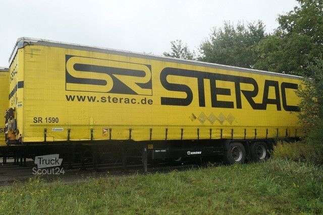 Brandalı açık yarı römork KRONE SD, Edcha, Trommelbremse, Export, Luftfederung