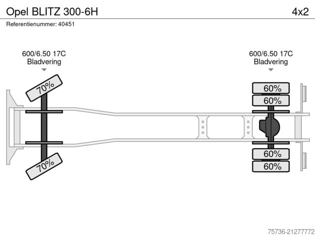 Krovimo platforma Opel BLITZ 300-6H
