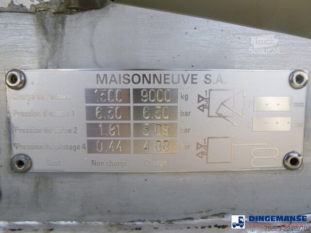 Réservoir MAISONNEUVE CITERNE Food tank inox 58 m3 / 4 comp + compressor
