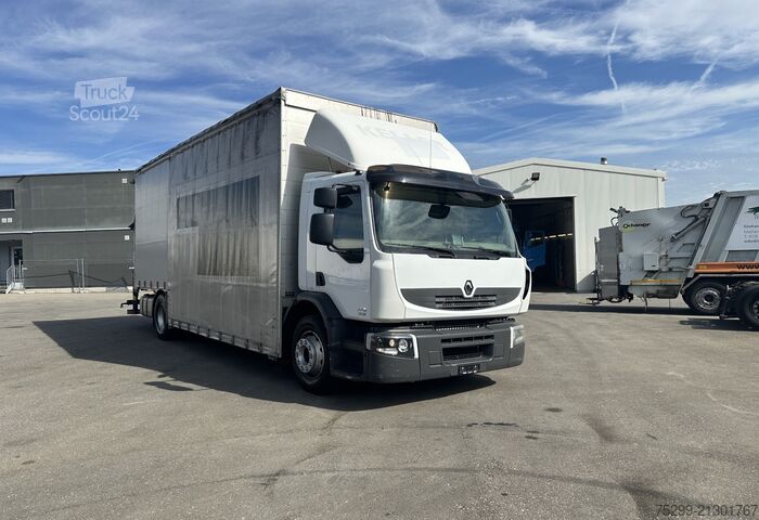 Camion cu platformă și prelată Renault Premium 370 4x2 PK 18002-EH / Swiss-Vehicle