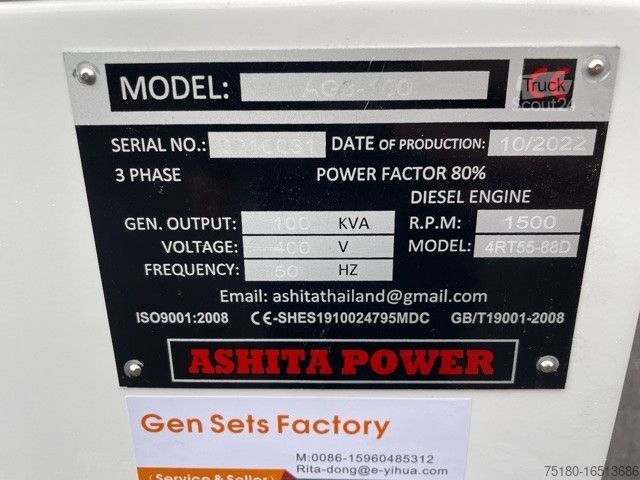 Alții  Ashita AG3-100 Notstromaggregat 100kVA NEU