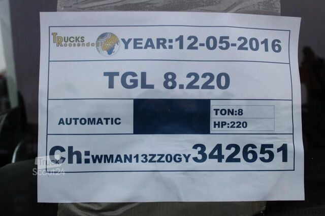 Брезент MAN TGL 8.220 + EURO 6 + LIFT