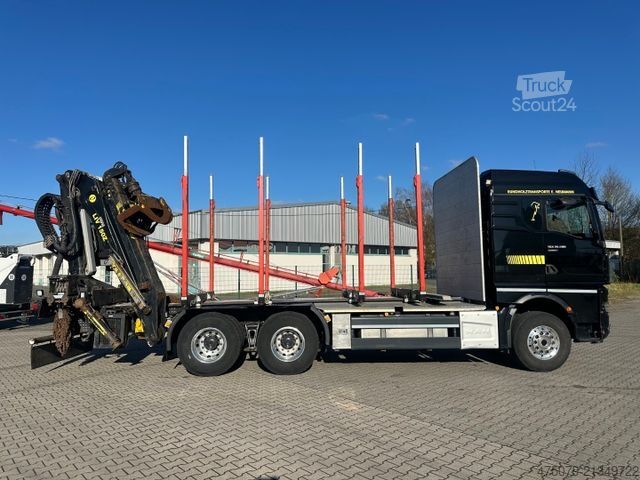 Faházszállító teherautó MAN TGX 26.580 6x4 / Kurzholz / Tajfun 150Z96