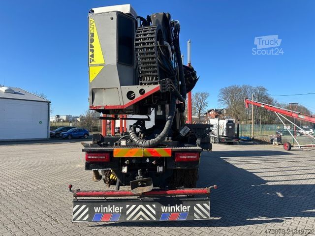 Faházszállító teherautó MAN TGX 26.580 6x4 / Kurzholz / Tajfun 150Z96