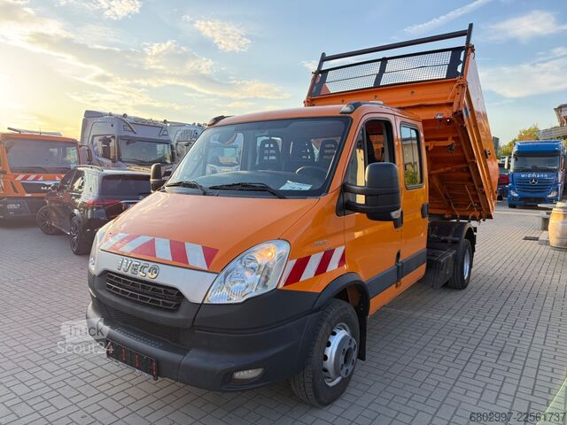 Tippbil skåpbil IVECO Daily 70C17 Meiller 3-Seiten-Kipper/Doka 7-Sitze
