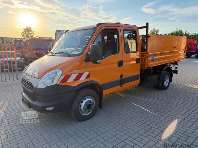 Tippbil skåpbil IVECO Daily 70C17 Meiller 3-Seiten-Kipper/Doka 7-Sitze