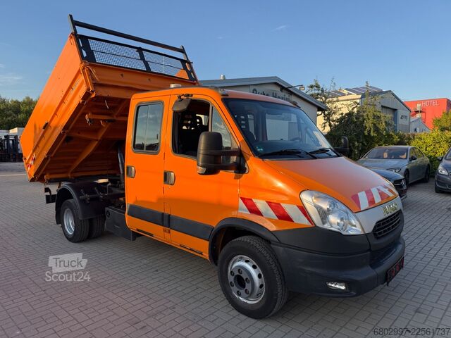 Tippbil skåpbil IVECO Daily 70C17 Meiller 3-Seiten-Kipper/Doka 7-Sitze