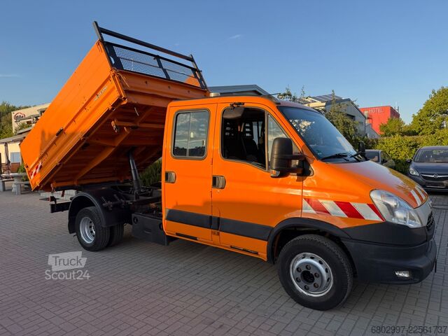 Tippbil skåpbil IVECO Daily 70C17 Meiller 3-Seiten-Kipper/Doka 7-Sitze