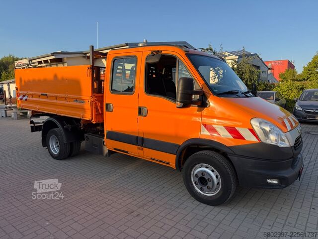 Tippbil skåpbil IVECO Daily 70C17 Meiller 3-Seiten-Kipper/Doka 7-Sitze