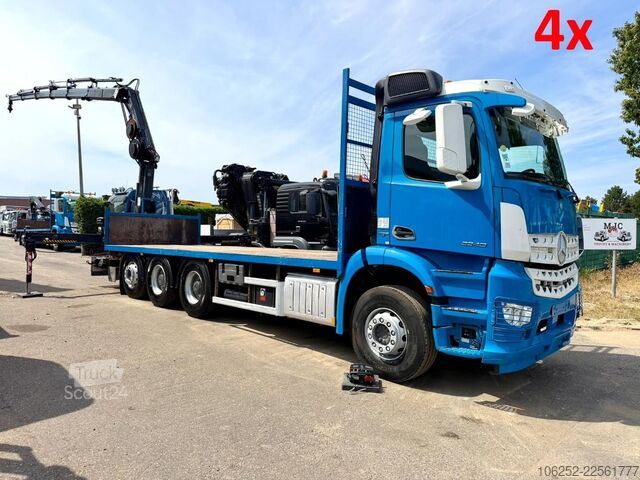 Платформа за зареждане Mercedes-Benz AROCS 3240 8x4 PRITSCHE + KRAN HIAB 166 E-5 - R...