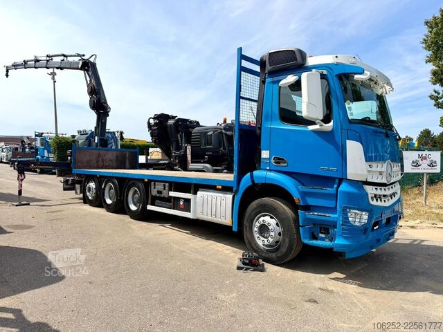 Платформа за зареждане Mercedes-Benz AROCS 3240 8x4 PRITSCHE + KRAN HIAB 166 E-5 - R...