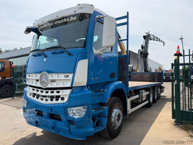 Платформа за зареждане Mercedes-Benz AROCS 3240 8x4 PRITSCHE + KRAN HIAB 166 E-5 - R...