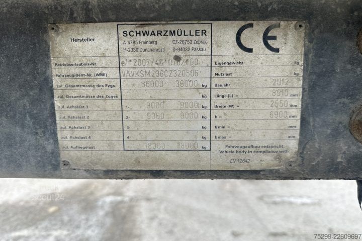 Billenős félpótkocsi Schwarzmüller HKS2/E Kipper / Swiss-Vehicle