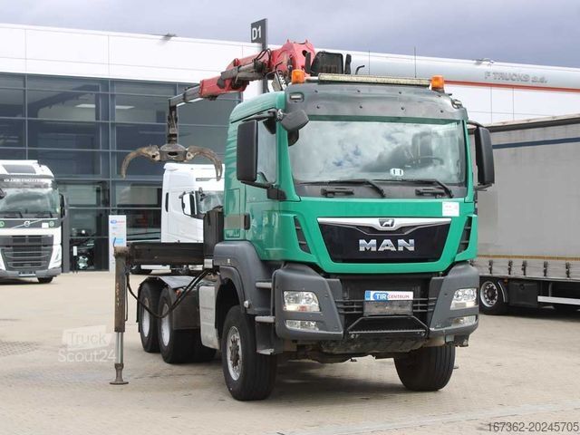 Autocarro forestale MAN TGS 33.500,6X6,EURO 6,RETARDER,PALFINGER Q170Z96