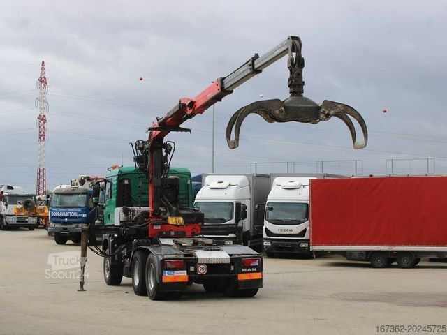 Gru montata su autocarro MAN TGS 33.500,6X6,EURO 6,RETARDER,PALFINGER Q170Z96