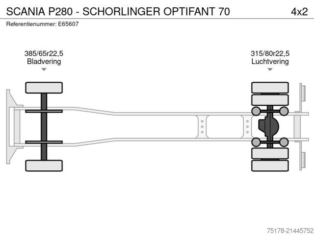 Varredora de rua SCANIA P280 - SCHORLINGER OPTIFANT 70