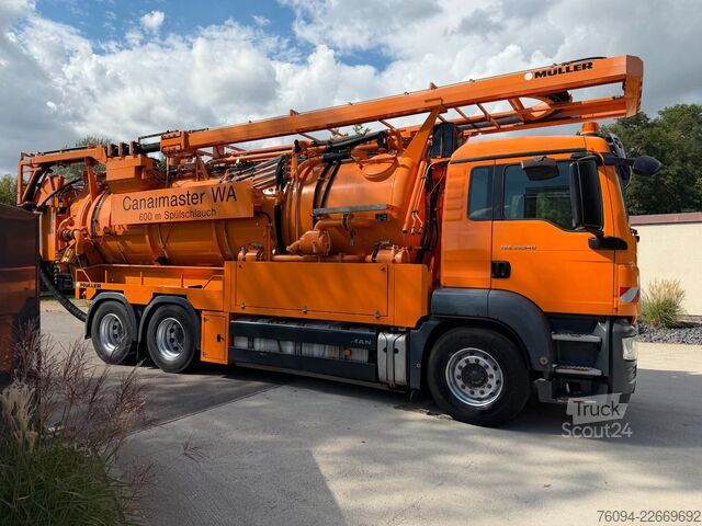 Imutyhjysäiliöauto MAN TGS 33.540 Müller Saug-Druck-Kombispüler Recycle