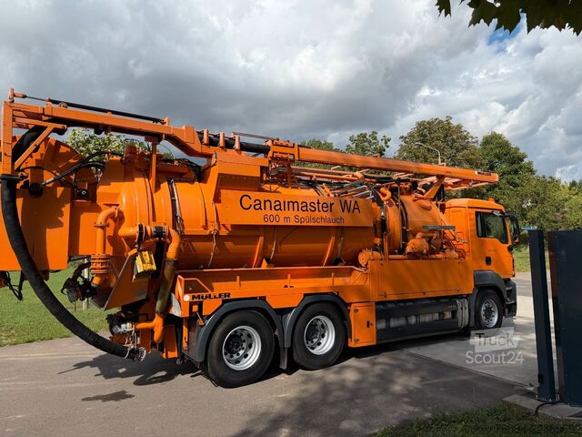 Imutyhjysäiliöauto MAN TGS 33.540 Müller Saug-Druck-Kombispüler Recycle