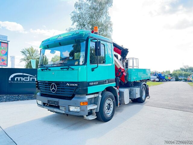 Grue montée sur camion MERCEDES-BENZ Actros 1840 4x2 SZM Kran 26m FUNK WINDE Korb