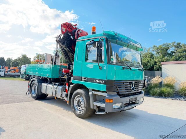 Grue montée sur camion MERCEDES-BENZ Actros 1840 4x2 SZM Kran 26m FUNK WINDE Korb