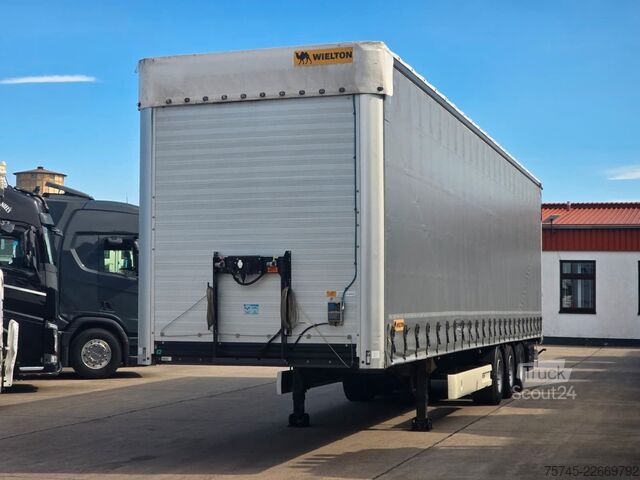 Brandalı açık yarı römork WIELTON NS-3 * PR. + PL. MEGA * SAF *PLANE UNBESCHRIFTET