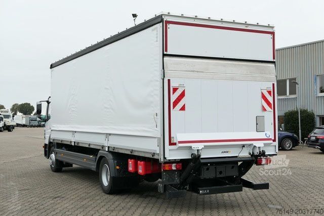 Бортовой грузовик с тентом MERCEDES-BENZ 1521 L Atego 4x2, 8.100mm lang, LBW, Junge,Klima