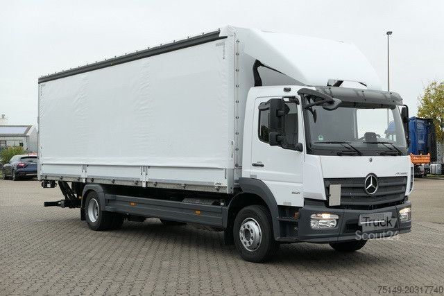 Бортовой грузовик с тентом MERCEDES-BENZ 1521 L Atego 4x2, 8.100mm lang, LBW, Junge,Klima
