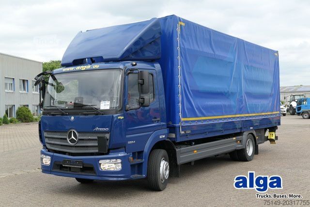 Tentinė platforma sunkvežimis MERCEDES-BENZ 1224 L Atego 4x2, 7.200mm lang, AHK, LBW, Euro 6