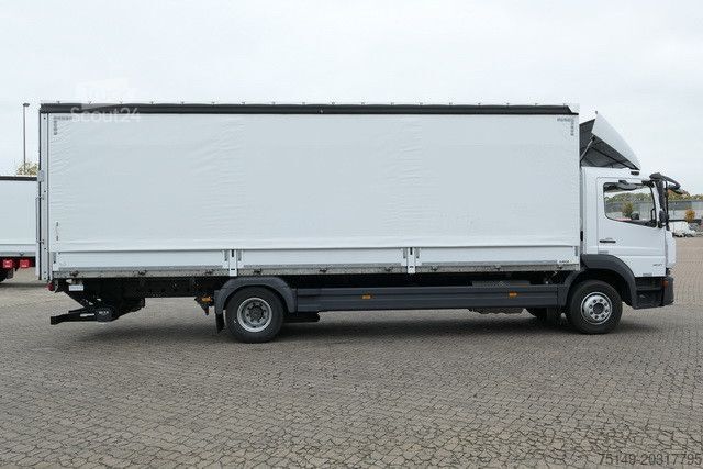 Бортовой грузовик с тентом MERCEDES-BENZ 1521 L Atego 4x2, LBW, Schiebeplane, Klima, Luft