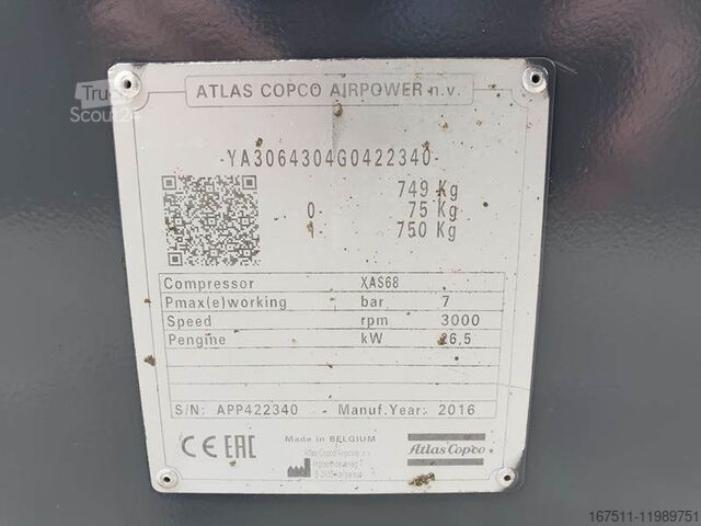 Compressor Atlas Copco XAS 68 KD
