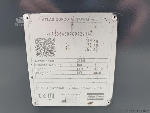 Compressor Atlas Copco XAS 68 KD