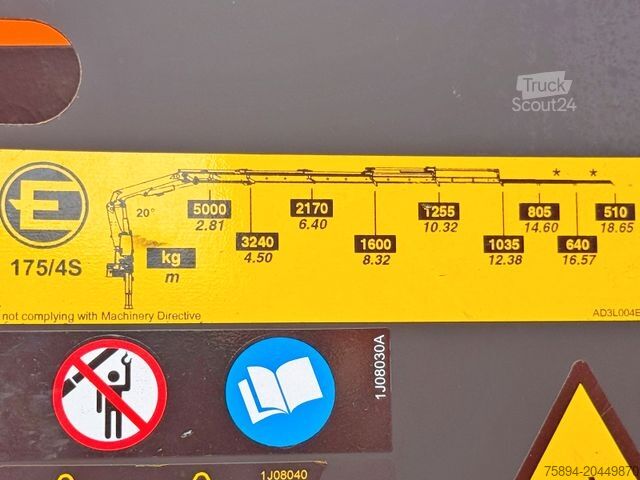 Żuraw samochodowy VOLVO FMX 450 Abschleppwagen 6,70 m *EFFER 175/4S*FUNK